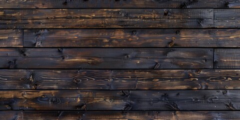 Detailed shot of a wooden wall with nails. Perfect for construction projects - obrazy, fototapety, plakaty