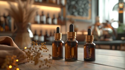 Aromatherapy with Essential Oils for Wellness and Relaxation at Spa - obrazy, fototapety, plakaty