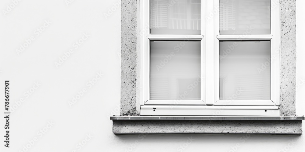 Aufkleber A simple black and white photo of a window. Suitable for various design projects