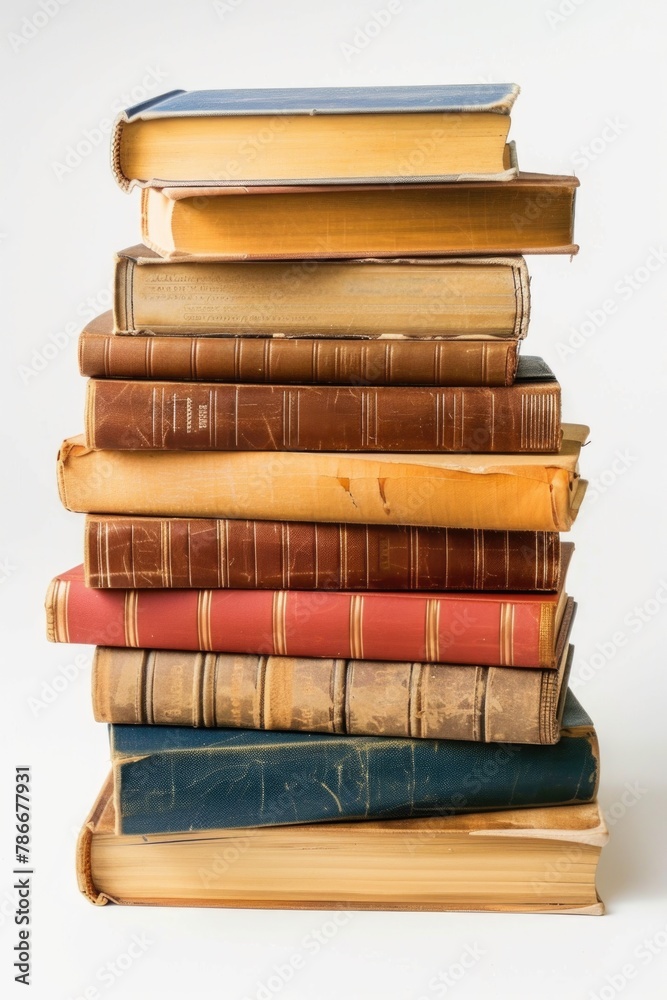 Poster a stack of books sitting on top of each other. perfect for educational and academic concepts