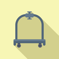 Tour design perfect trolley icon flat vector. Move delivery. Transport traveler