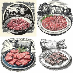 collage of kinds of food