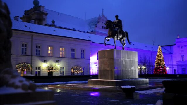 statue of Prince Jozef Poniatowski in Warsaw