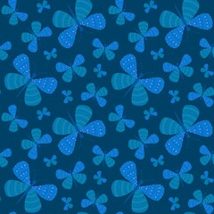 Cartoon summer print animals seamless butterfly pattern for wrapping paper and kids clothes and party accessories