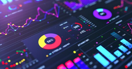 Navigating Financial Growth: An In-Depth Look at Stock Market Trends and Data Visualization on a Digital Dashboard