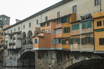 Fototapeta na wymiar houses of ponte vecchio florence