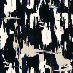 Illustration of bold contemporary pattern of dynamic overlapping brushstroke.