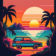 Neon Palms and Classic Cars: A Throwback Road Trip