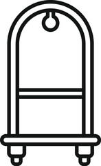 Support luggage trolley icon outline vector. Move delivery. Tourism cart