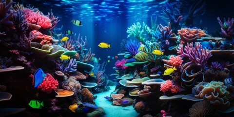 underwater world fish corals Generative AI