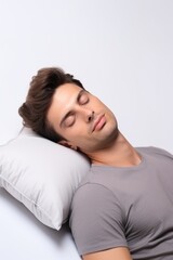 man sleeping peacefully in bed Generative AI