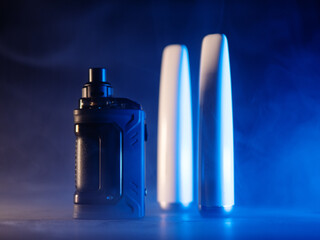 Vape pod system with changeable cartridges and disposable electronic cigarettes