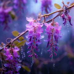 Purple wisteria.