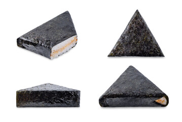 Japanese onigiri with tuna on a white isolated background - 786691131
