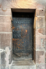 he interior of the Church of St. Lorenz in Nuremberg, Germany. Parish door of the Lorenzkirche, Nuremberg, Middle Franconia, Bavaria, Germany.