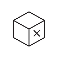 Block Icon - Cube Icon - obrazy, fototapety, plakaty