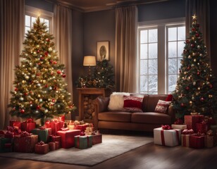 christmas tree with presents