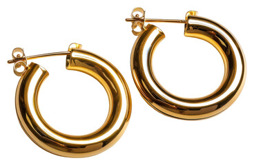 PNG Circle earrings jewelry gold white background