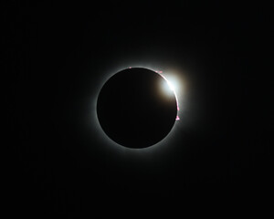 Obraz premium 2024 Total Solar Eclipse from Mazatlan