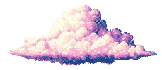 PNG Cloud pixel backgrounds nature sky - obrazy, fototapety, plakaty