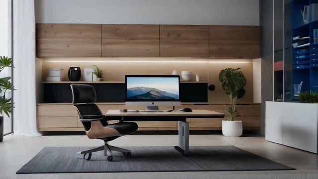 Contemporary Workstation with Nature-Inspired Design