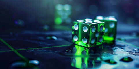 casino background with dice 