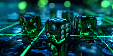 casino background with dice 