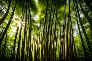 Fototapeten bamboo forest in the morning © Goshi