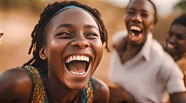 is laughing out loud after watching a funny viral video