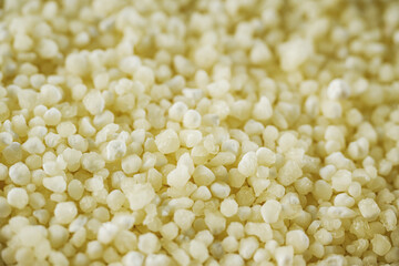 Indian sago starch cereal on a rustic background