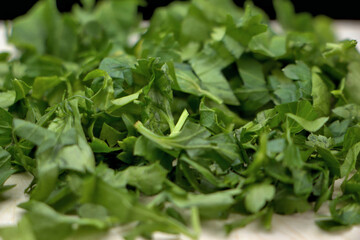 Geschnittene Petersilie