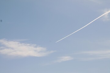 Jet Stream with blue sky
