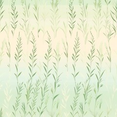Tranquil Nature-Inspired Seamless Botanical Wallpaper Pattern