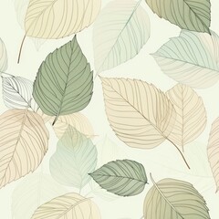 Soft Tones Natural Leaf Pattern Background for Elegant Design