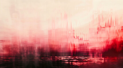 The image appears to be an abstract composition with blurred and blended shades of red, pink, and white