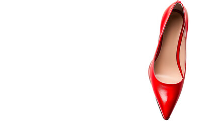 Red shoes with high heels - obrazy, fototapety, plakaty