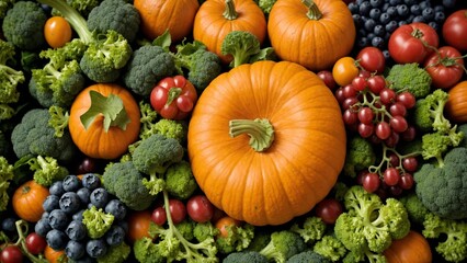 pumpkin and vegetables