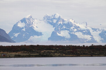 Cordillera mountains from Puerto Natales, Chile - 786711577