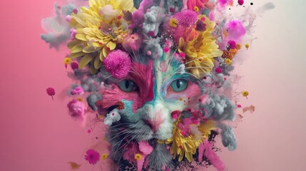colorful cat