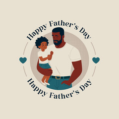 African American Father Holding Son On His Lap