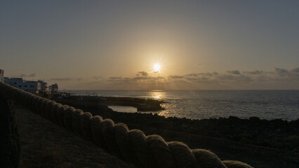 Golden Sunset Over Serene Ocean