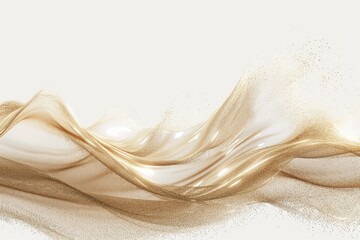 Shimmering Gold Wave Abstract Design
