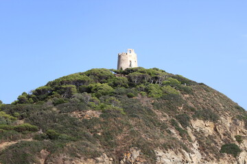Fototapeta na wymiar Su Portu Tower in Sardinia, Italy