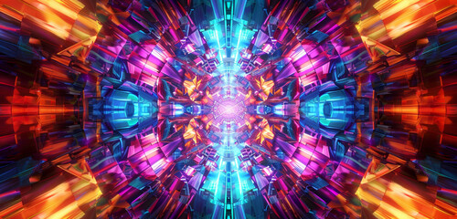 A kaleidoscope of colors on a vivid 3D backdrop