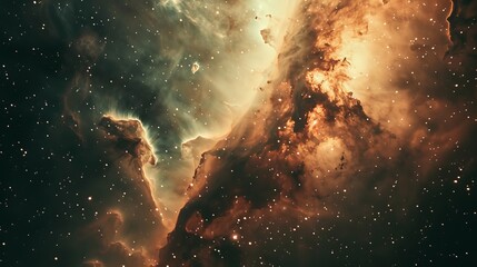 Abstract space nebula wallpaper. Digital Space futuristic background