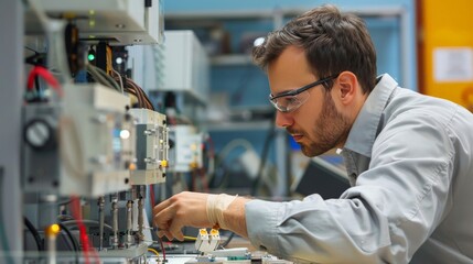 Technicians performing equipment calibrations