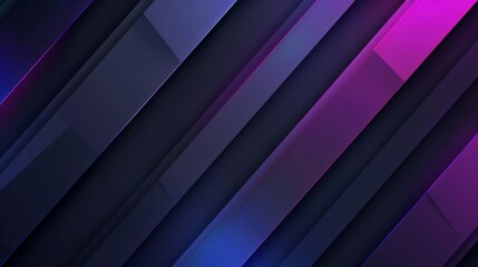 Abstract geometric background, gradient color with black, blue and purple panels texture. Retrowave style
