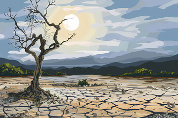 illustration of prolonged drought