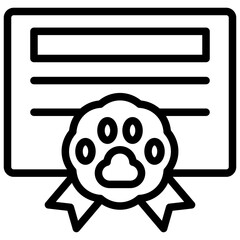 pedigree icon illustration design with outline