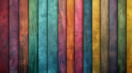 Colorful wooden background. Multicolored wood texture wallpaper. Aged wood